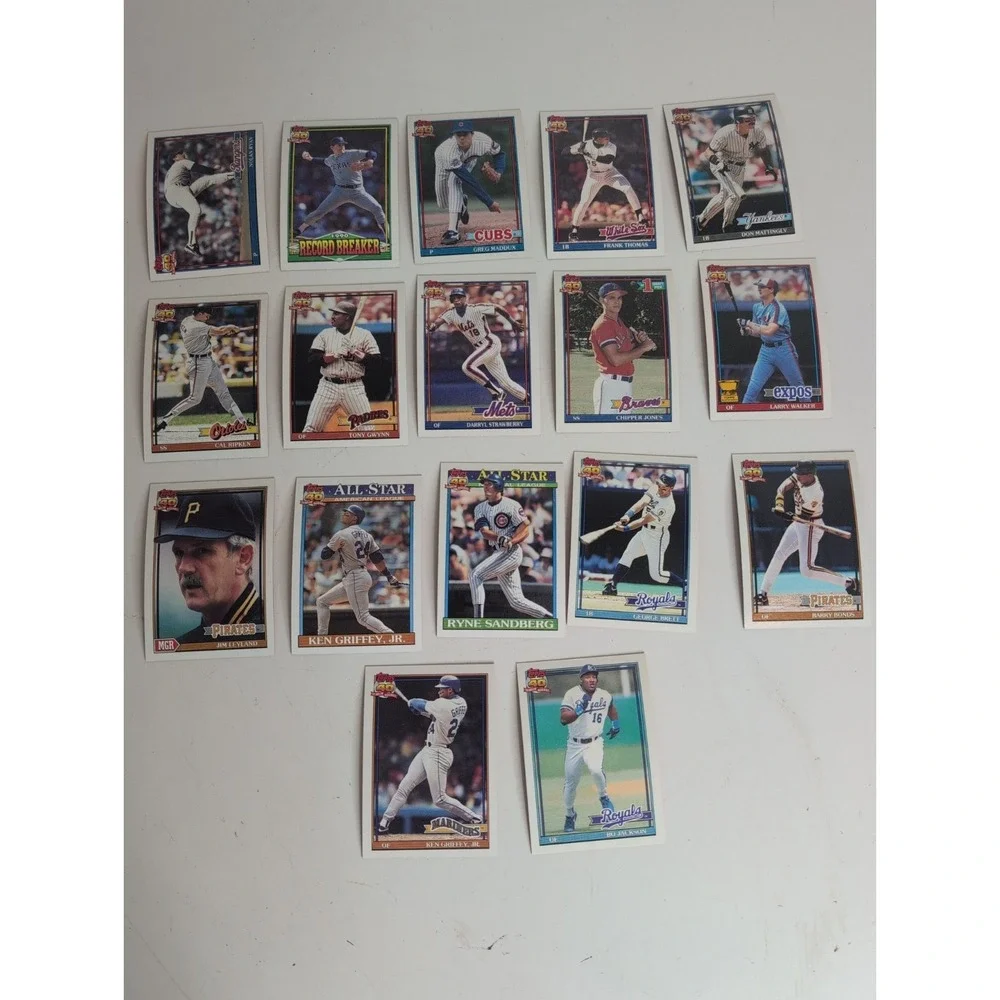 Mixed Lot Of 17 Gradable Baseball Cards 1991 Topps Superstars Nolan Ryan & More!